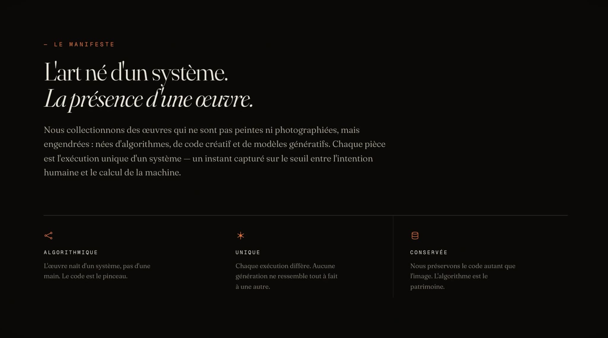 LIMINAL, musée numérique d'art génératif rendu en temps réel, visuel 2