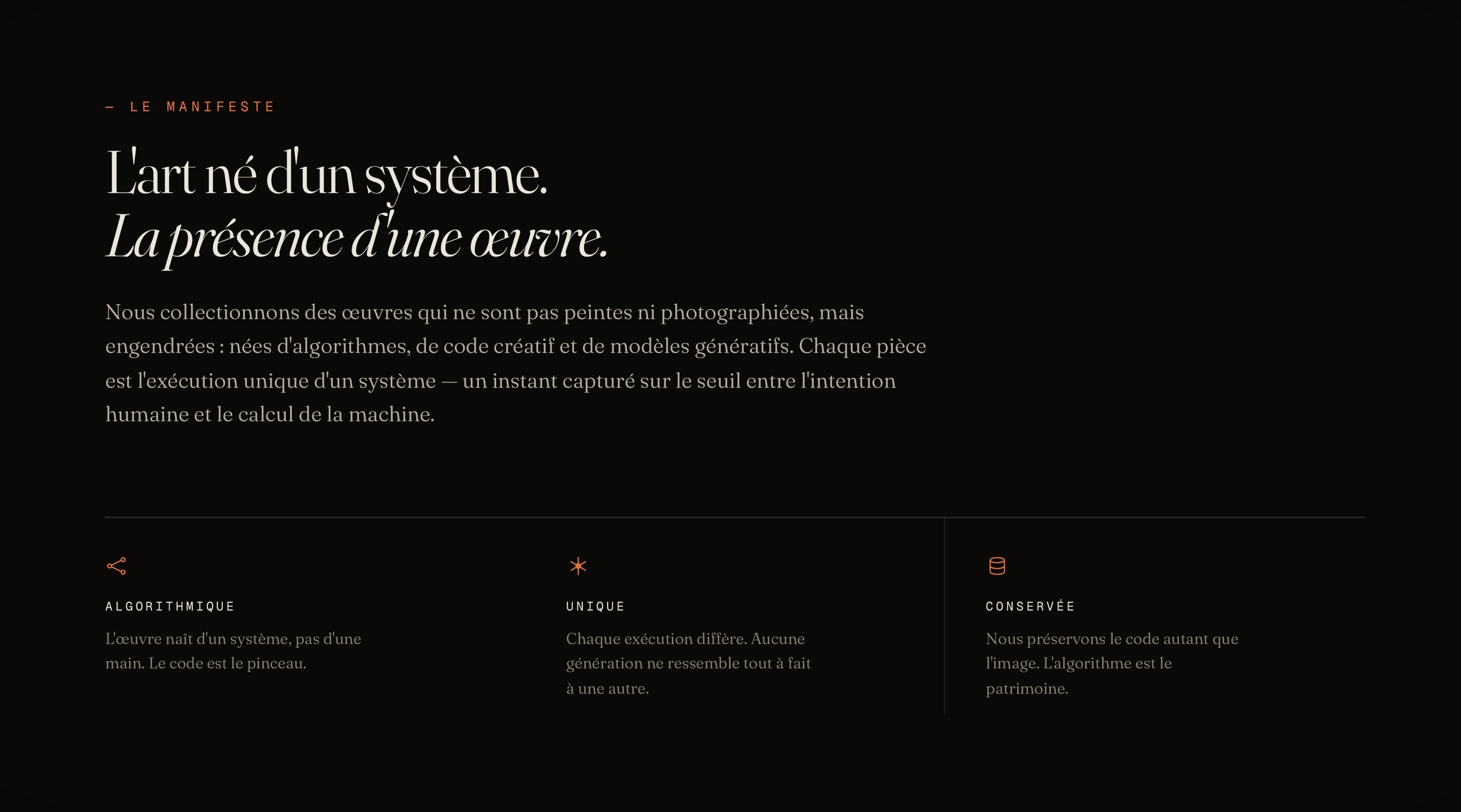 LIMINAL, musée numérique d'art génératif rendu en temps réel, visuel 2