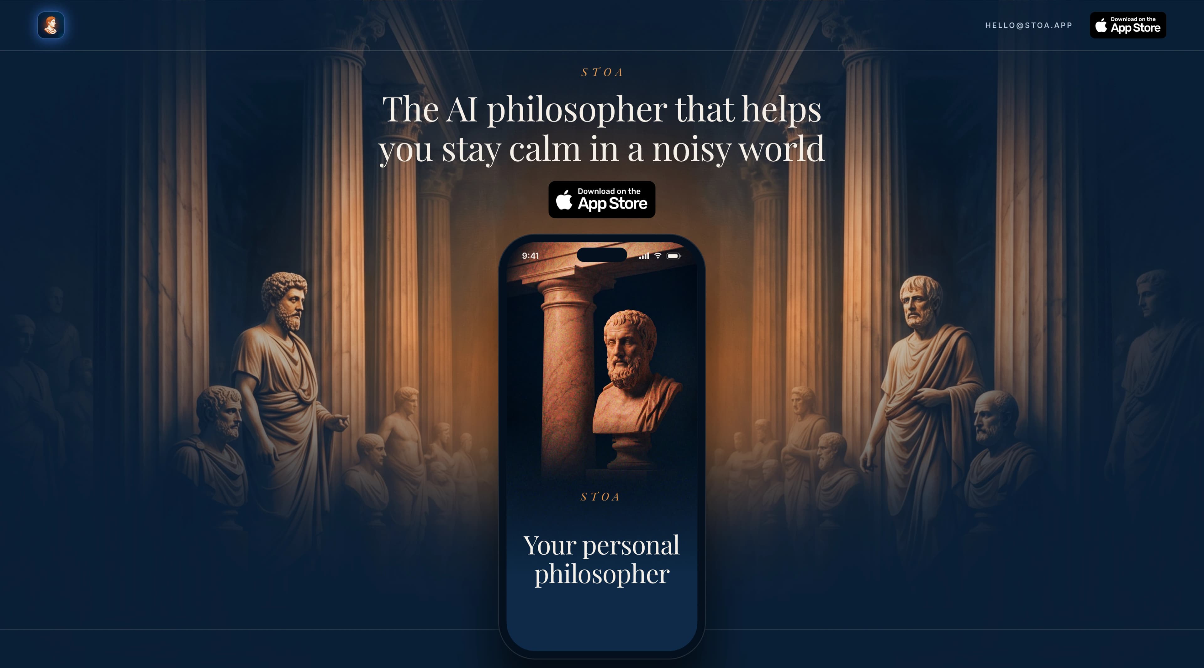 STOA, concept d'application bien-être inspirée du stoïcisme, visuel 1