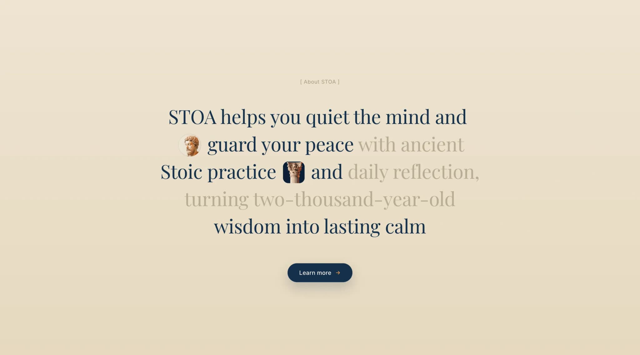 STOA, concept d'application bien-être inspirée du stoïcisme, visuel 2