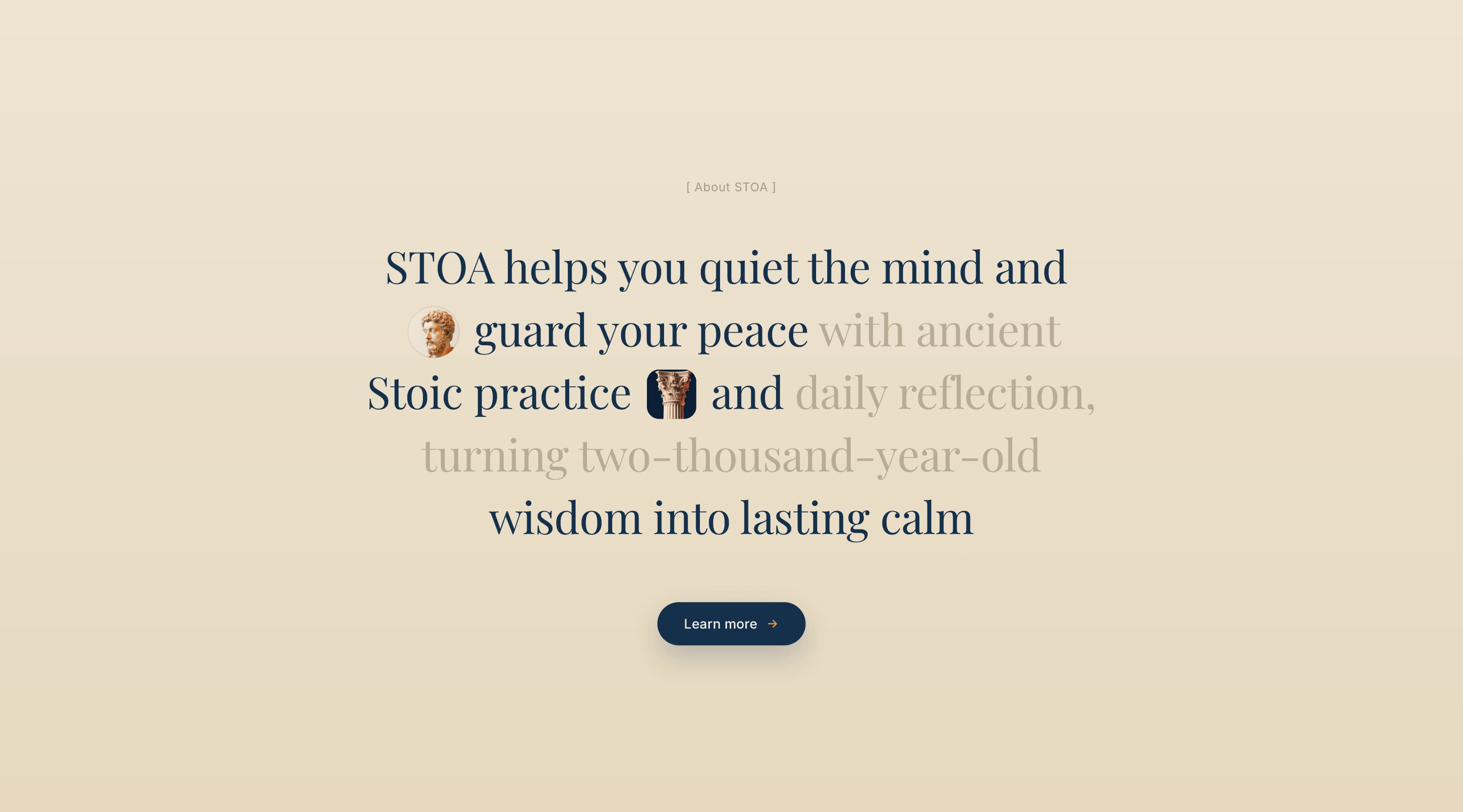 STOA, concept d'application bien-être inspirée du stoïcisme, visuel 2