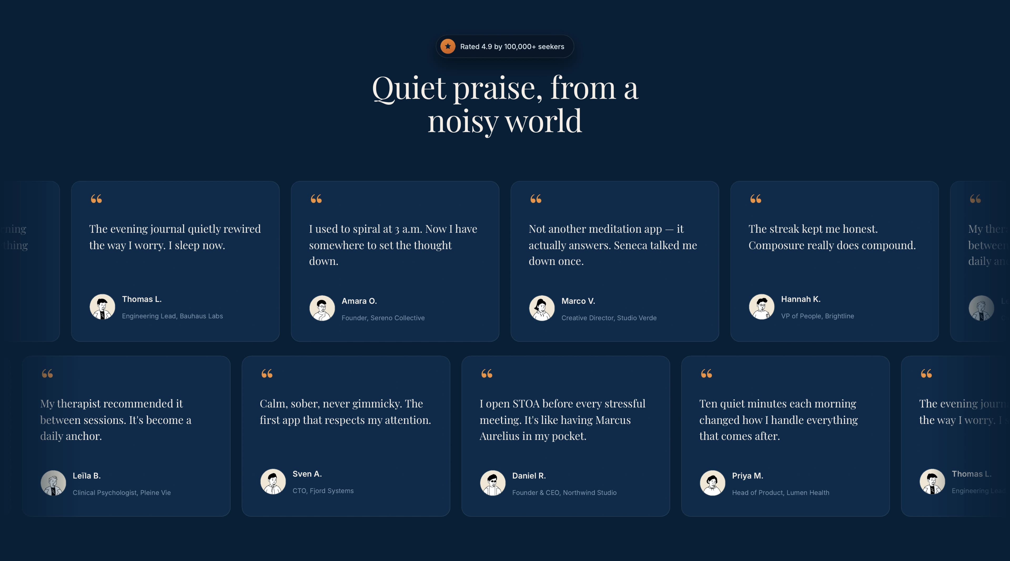 STOA, concept d'application bien-être inspirée du stoïcisme, visuel 6