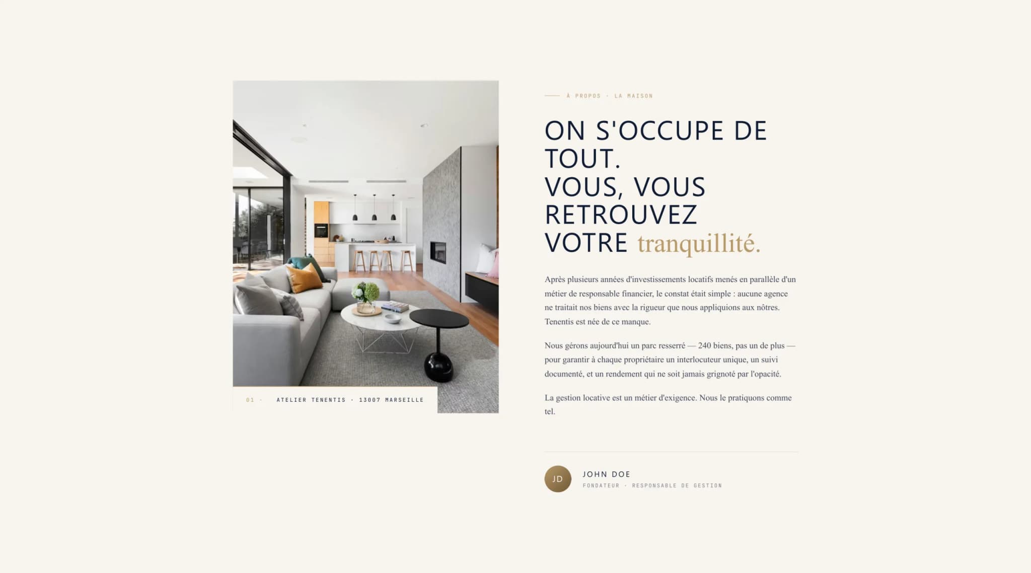 Tenentis Immo, site et identité visuelle pour une agence de gestion locative, visuel 2